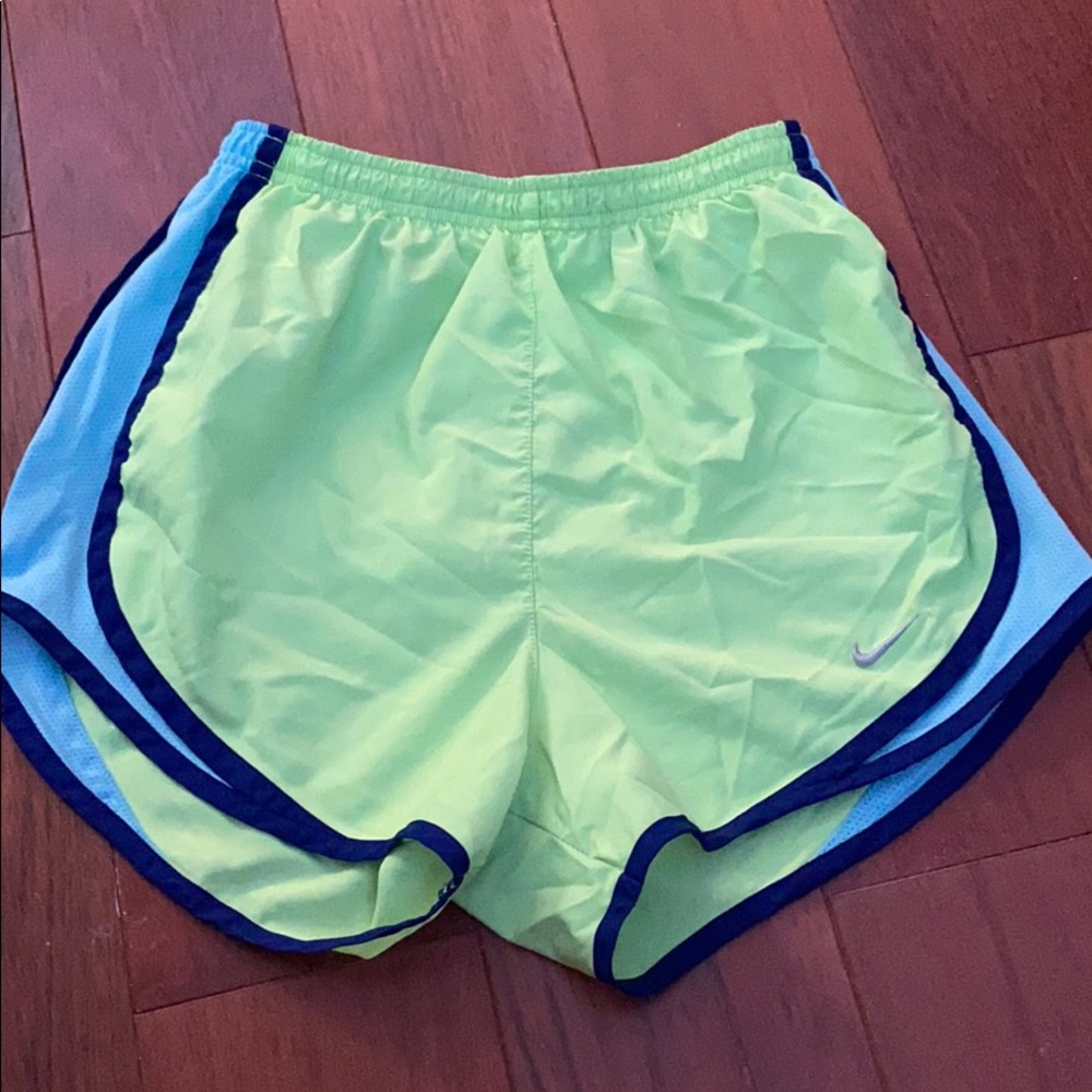 Like green Nike running shorts